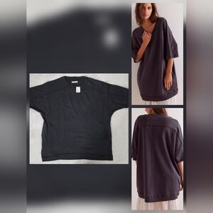 Free People We The Free Mari Muscle Pullover Washed Black